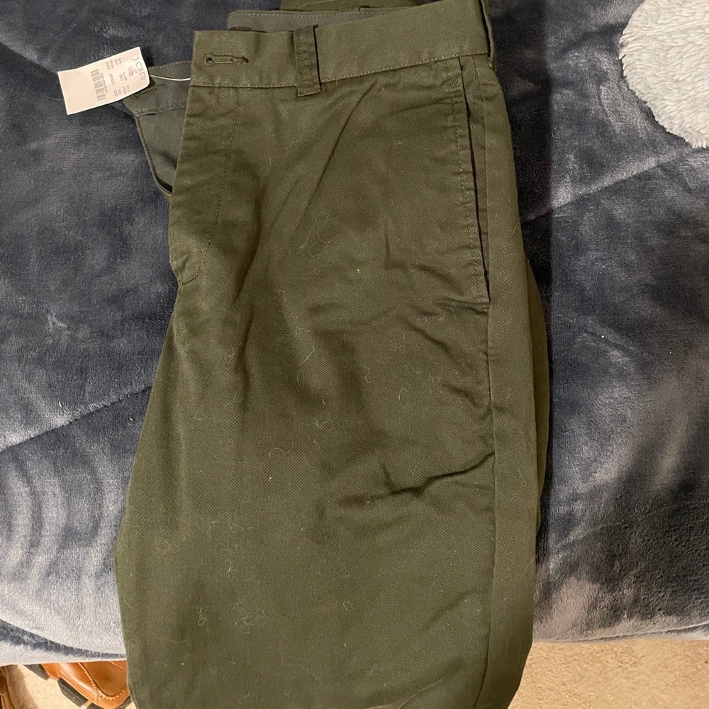 Mens J Crew Hunter Green Liner Khaki Pants